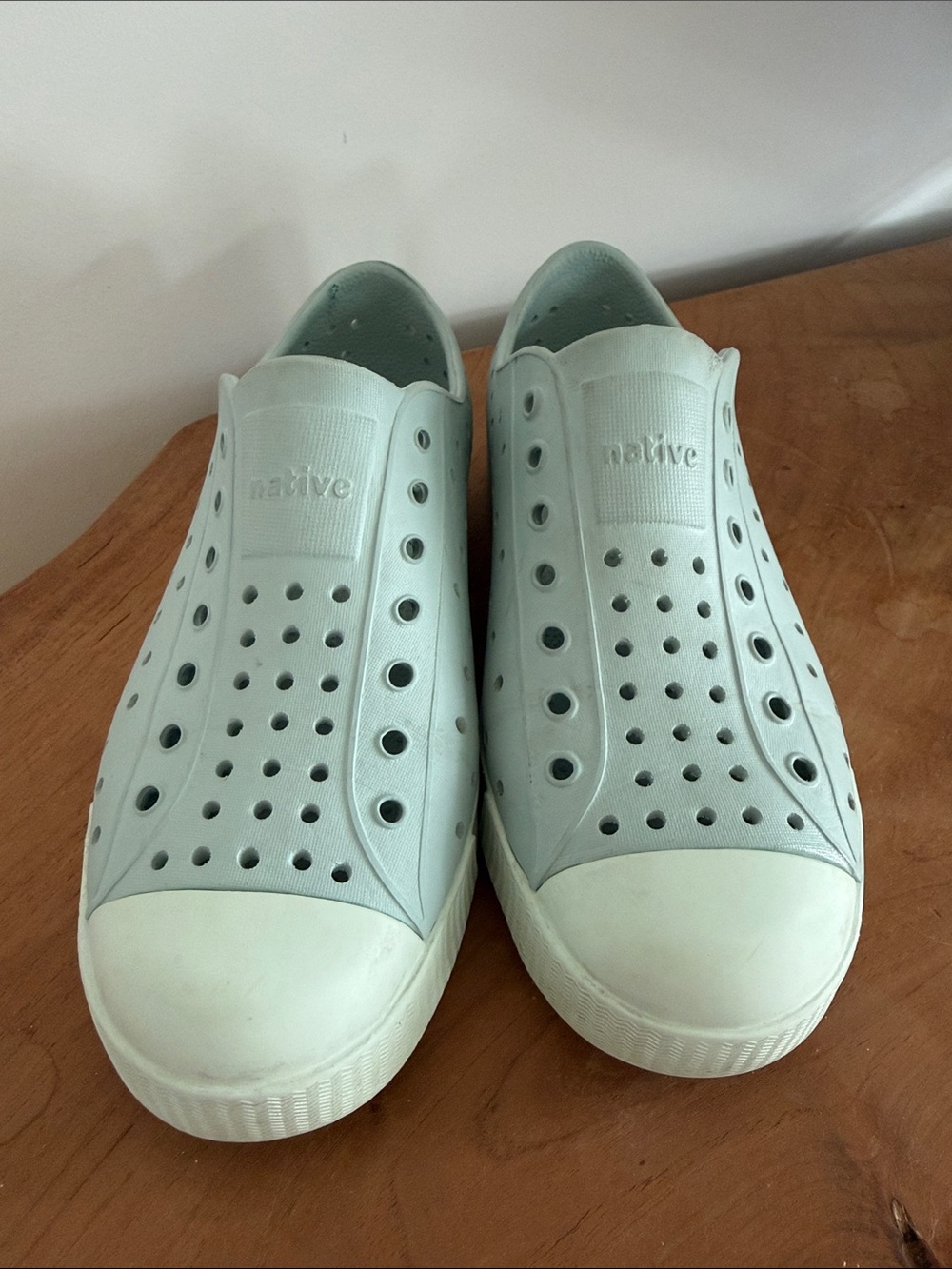 Native Kids Slip-On Water Shoes in Mint Blue/Green